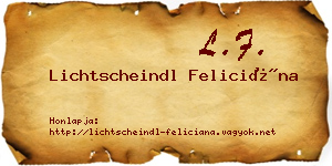 Lichtscheindl Feliciána névjegykártya